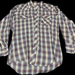 Industry Rag Pearl Snap Plaid Shirt Women's M